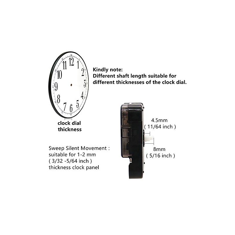 TIKROUND Youngtown 12888 Snap in Type 4.5mm Hour Shaft Length
