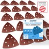 EffektWerk Delta Sandpapers (120 Pack 6 Holes) 93x93x93mm Triangular Sanding