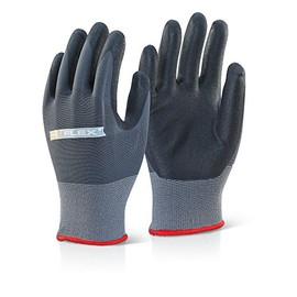 NITRILE PU MIX COATED GLOVE BLACK/GREY S