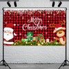 Irenare Christmas Banner Backdrop Santa Claus Reindeer Merry Christmas Banner
