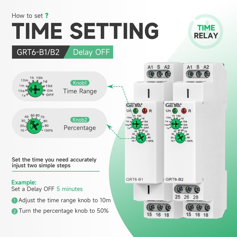 Time Relay 10A Adjustable Smart Relay, IGEYAPA Delay Turn Off