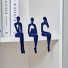 Octdays Blue Thinker Statue for Home Decor Modern Minimalist Sculpture