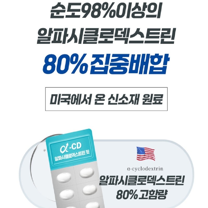 Alpha cd alphacyclo alphacyclodextrin powder 1 month supply / 알파cd