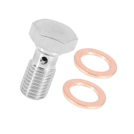 INFINAUTO 1 Set M10x1.25 Metric Thread Single Banjo Bolt Brake Fitting Adapter Stylish Design