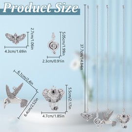 GOMAKERER 4 Pcs 4 Styles Ceiling Fan Pull Chain Extender, 14 Inch Tibetan Style Adjustable Decorative Extension Connector Alloy Fan String Chain Ornaments for Lighting Lamp Fan Decor