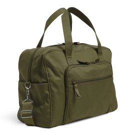 Vera Bradley Women's Cotton Weekender Travel Bag, Climbing Ivy Green, One Size