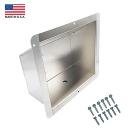 Pit Posse PP2695 Trailer Light Exterior Recessed Bucket Race Car Enclosed Cargo Trailer Automotive Shop - Made in USA - Aluminum - Predrilled Mounting Hardware Included (Silver)