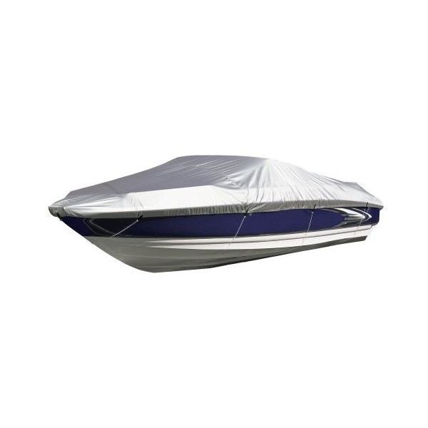 Classic Accessories Silver-Tech Polyester Boat Cover (Silver, Fits 16-18.5' Length, Beam Width to 98")