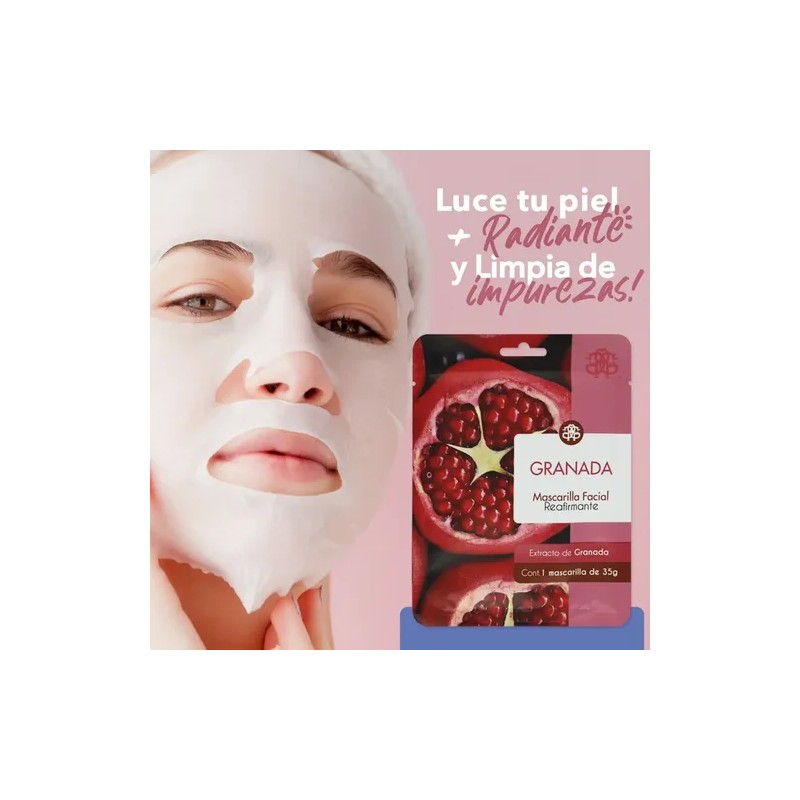 Set 10 Mascarilla Facial Frutal Hidratante Cuidado Piel