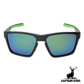 [キャプテンスタッグ] サングラス 偏光 メンズ サングラスケース付き PCプラスチック スモークグリーンミラー CSP-011-2-EH-72