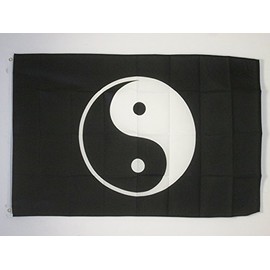 AZ FLAG Yin and Yang Flag 3' x 5' - Taoism Flags 90 x 150 cm - Banner 3x5 ft