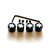 Union jack anti theft lockable tyre air valve dust caps