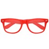 Skeleteen Red Clear Lens Glasses - 80's Style Non Prescription