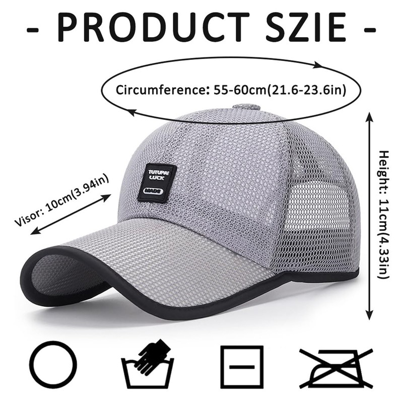 DURINM Mesh Baseball Cap in Summer Cap Men's Summer Women's