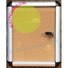 Cork Bulletin Board for Indoor Use with Locking Door (8.5x11)