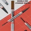 2 PCS Brown Eyebrow Pen and Eyebrow Gel 2-in-1, Brow