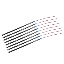 A ABSOPRO 12V 15 LED Strip Light Flexible 30cm Car Interior Decorative LED Lamp Ice Blue (Set of 8)