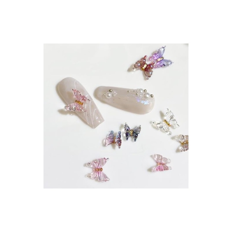 Butterfly Nail Accessories 6mm 30pcs Nail Parts NAKAMARU Decoration Rhinestone