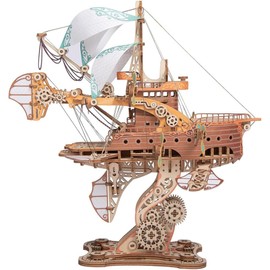 80 Days Ship Around the World 3D Jigsaw Puzzles for Adults and Kids to Build Howcat Wooden 421 Pieces