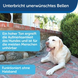 PetSafe Ultraschall Bellkontrolle Deluxe für Außenbereiche, Anti- Bellkontrolle mit digitalem Timer, 15 Meter Reichweite, Hundeerziehung ohne Halsband, ohne Stromschlag, batteriebetrieben