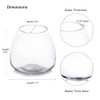 Enova Floral Clear Dome Shaped Terrarium Bowl Glass Vase, H