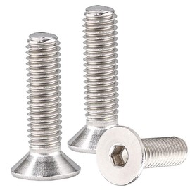 #10-24x1-3/8 Flat Head Socket Cap Screws Countersunk Bolts, Allen Socket Drive, Stainless Steel 18-8 (304), Bright Finish,Pack of 10