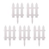 Abaodam 5 Pieces White Plastic Garden Fence with 5 Pieces