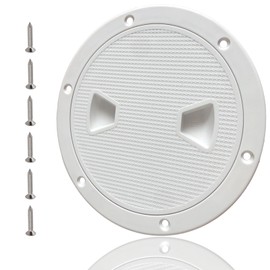 MAGIICZOL Boat Hatch， 6" White Round Non Slip Inspection Hatch Deck Plate Hatch, with Detachable Cover for Marine Boat Yach (6Inch-1PCS)