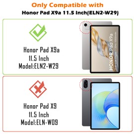 XLTTONG Case for Honor Pad X9a Case, Flexible TPU Back & Trifold Stand, Protective Cover Compatible with Honor Pad X9a 11" Tablet (Sky Blue)