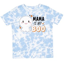 inktastic Mama is My Boo with Cute Ghost Toddler T-Shirt 5-6 Tie Dye Blue 36872