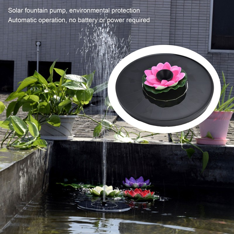 Lotus Solar Fountain Water Pump Floating Mini Solar Powered Water