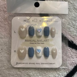 Unbranded New Short Square Press On Nails ,Size:XS