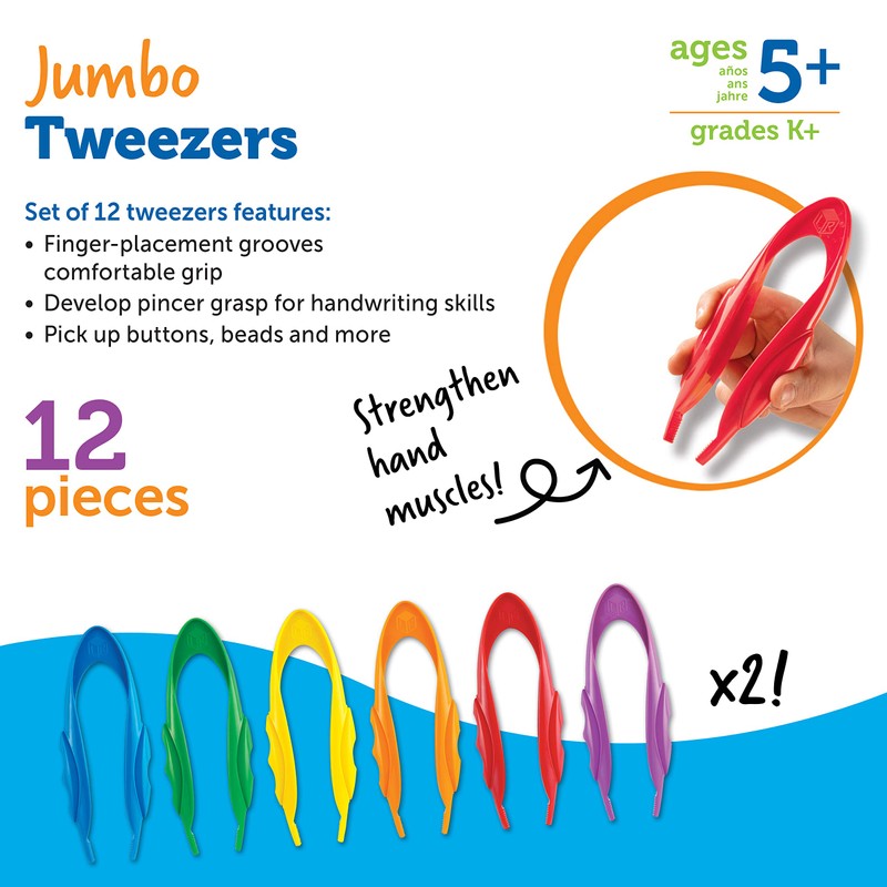 Learning Resources Jumbo Tweezers - Sensory Bin Tools , Water