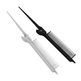 Highlighting Comb, Foiling Combs For Highlighting 2pcs Multipurpose Hair Dye Sectioning Comb, with Teasing Clip For Hairstylists, Barbers, Home Styling