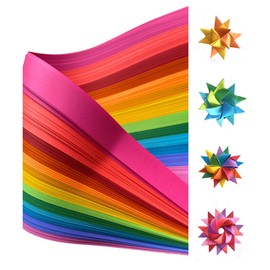 3/8" Rainbow Paper Strips for German, Froebel, Moravian Stars & Weaving (100 strips)