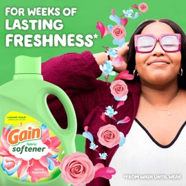 Gain Liquid Fabric Softener, Spring Daydream Scent, 140 FL OZ, 190 Loads, Smooth Touch - softness you can feel