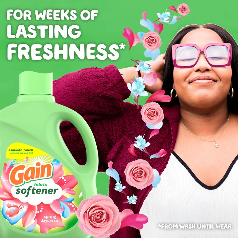 Gain Liquid Fabric Softener, Spring Daydream Scent, 140 FL OZ,
