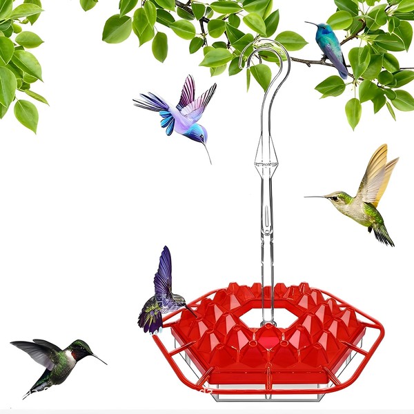 Meanwhile Hummingbird Feeder, Hummingbird Feeders Outdoor Hanging Built-in Ant Moat,