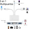 Lector de Tarjetas de Memoria 5 en 1, Adaptador SD,