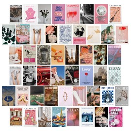 ZIENVE Taylor Music Posters for Room Decor, Aesthetic Swift Album Cover Inspired Wall Collage Kit, Wall Decor Music Posters (10 x15cm, Set of 50)