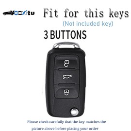 Ysbxitu Key Case Compatible with VW Golf 4/5/6 Polo Tiguan Passat EOS Touran MK6 Caddy Skoda Yeti Fabia Seat Ibiza Leon Key Cover, Car Accessories Interior for Men, Women, Brown