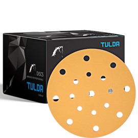 Tulda Sanding Discs P320 Orbital Sander Pads 6" 150mm 15 Holes - Hook & Loop Discs Paper Sanding Pads For Random Orbit Orbital Sander (Box of 100 PCS)
