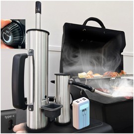 Advanced Smoke Tube for Pellet Smoker, Latest Upgrade Cold Smoker Generator for Gas Grilling, Portable Cordless Electric, Hot or Cold Smoking: Fit Any Grill or Smoke, Perfect Gifts for Men, Fathers