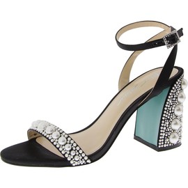 Betsey Johnson Women's Lexi Heeled Sandal, Black, 10