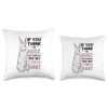 Rabbit Lover Design with Flemish Giant Throw Pillow