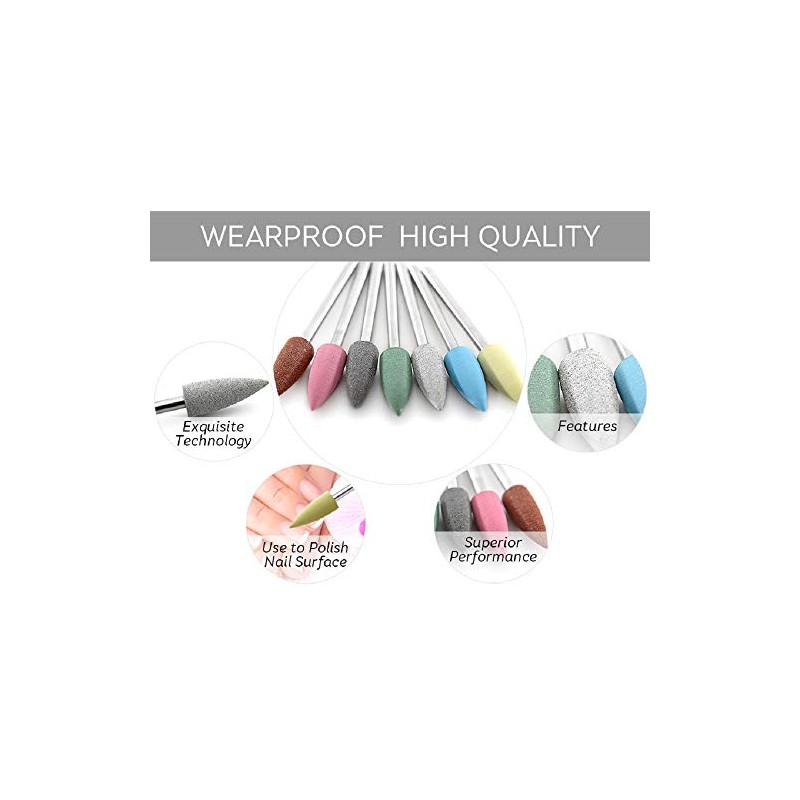 KADS Electric Nail Drill Rubber Nail File Flexible Polisher Manicure