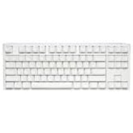 Ducky One 3 White 80% Mechanical Keyboard: Quack Mechanics Dampening, Hot-Swappable Cherry Black Switches, High-Density PBT Doubleshot Keycaps, RGB, US, White