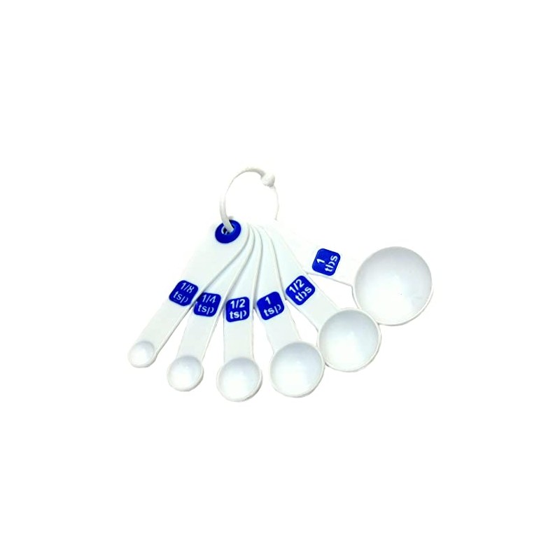 Chef Craft Select Plastic Measuring Spoon Set, 6 piece set,