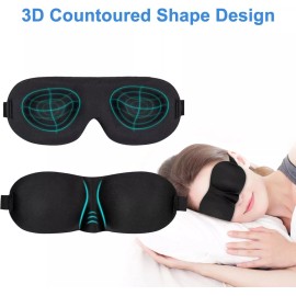 2pcs Ultra Soft Sleep Mask Zero Eye Pressure Blindfold For Traveling, Meditation