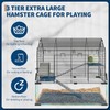 Metal Hamster Cage with Transparent Hamster Habitats and 4PCS Cage